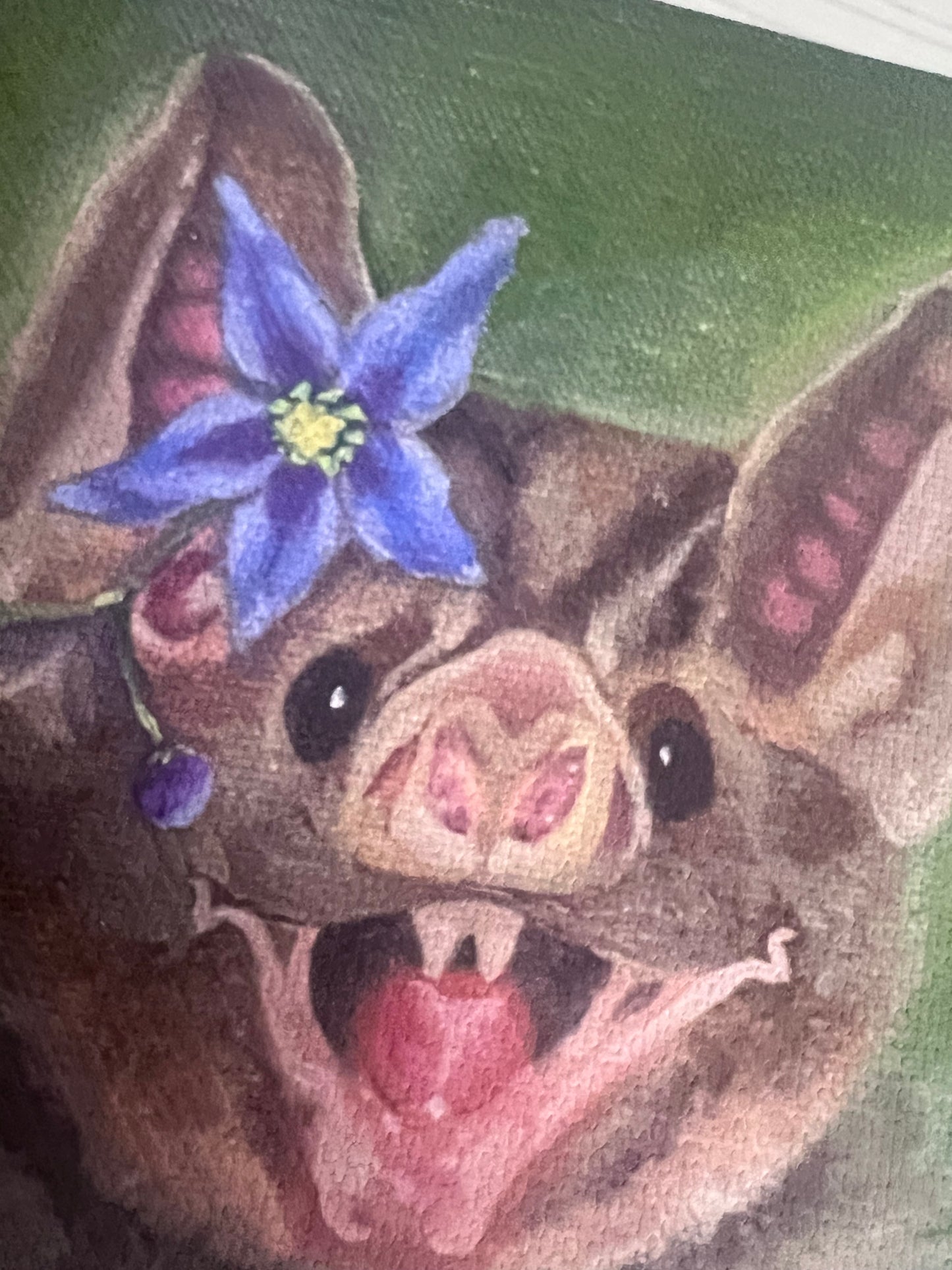 The Happy Vampire Bat (Mini Print)