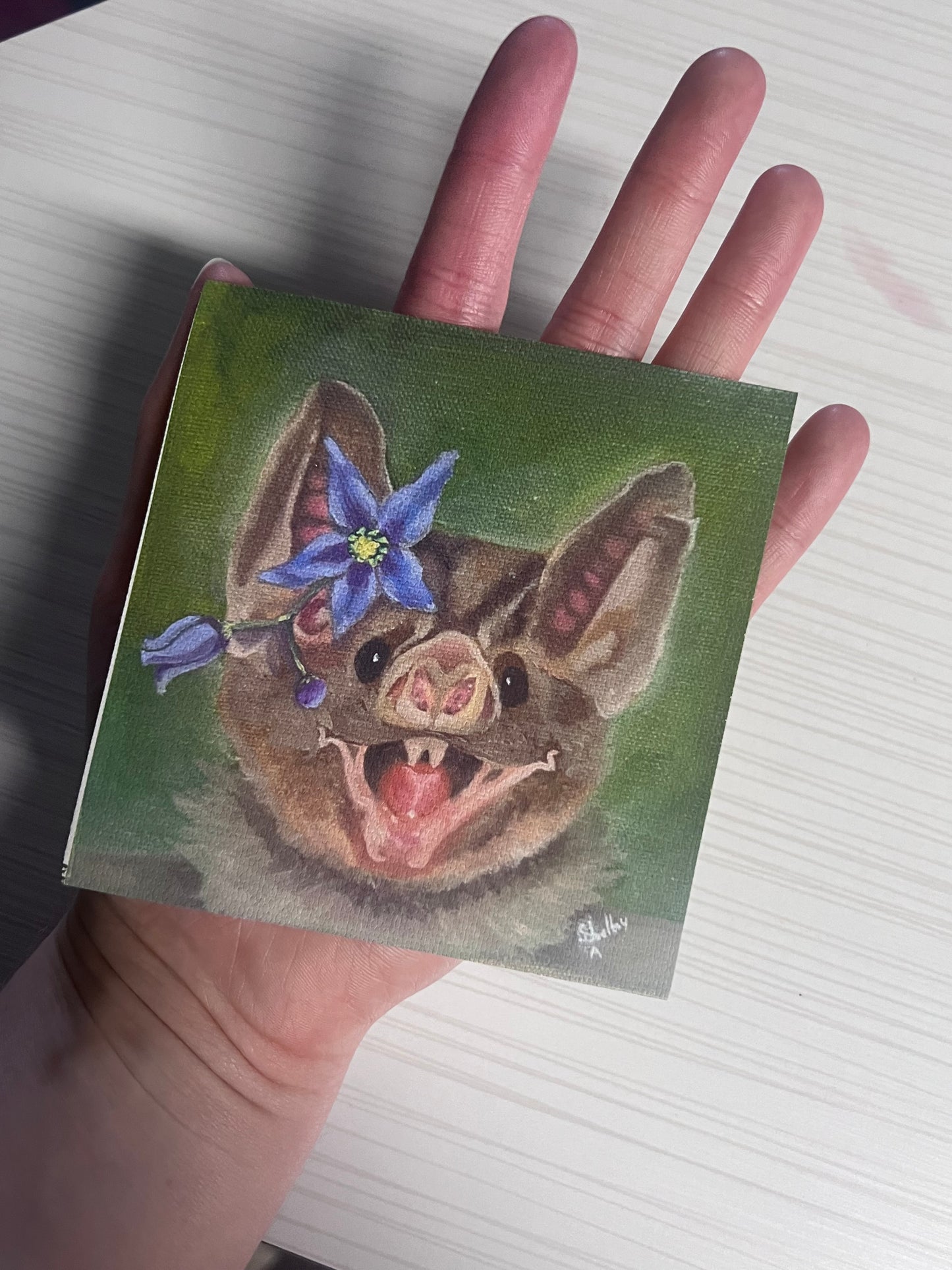 The Happy Vampire Bat (Mini Print)