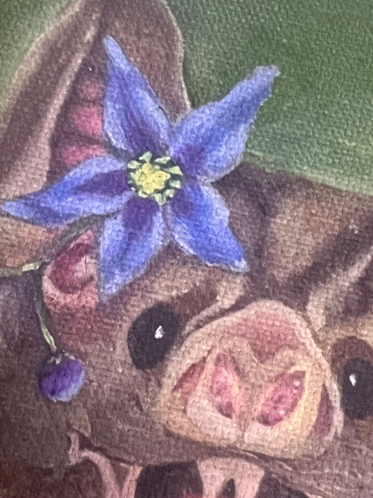 The Happy Vampire Bat (Mini Print)