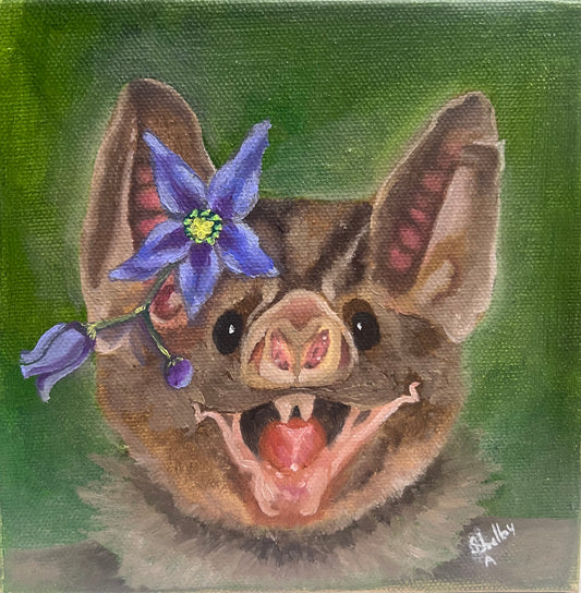 The Happy Vampire Bat (Mini Print)